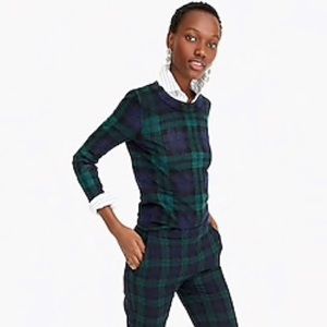 JCrew Womens S Tippi Sweater in Blackwatch Plaid